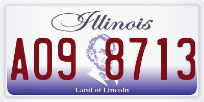 IL license plate A098713
