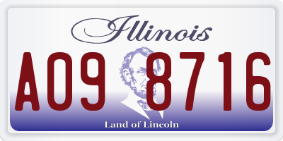 IL license plate A098716