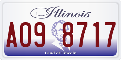 IL license plate A098717
