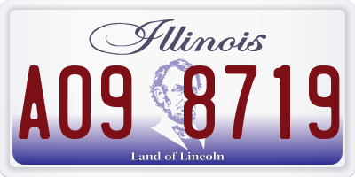 IL license plate A098719