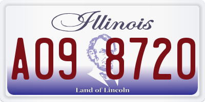 IL license plate A098720
