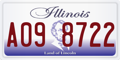 IL license plate A098722