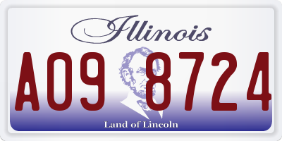IL license plate A098724