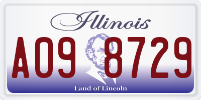 IL license plate A098729