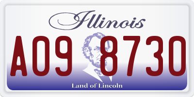 IL license plate A098730