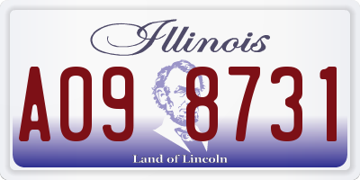 IL license plate A098731