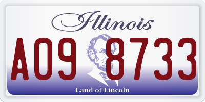 IL license plate A098733
