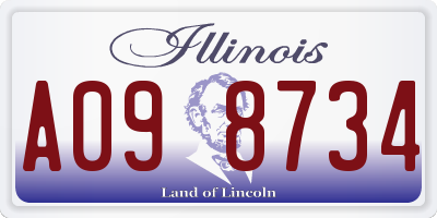 IL license plate A098734