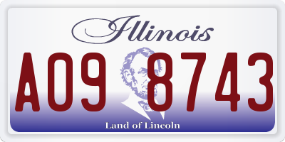 IL license plate A098743