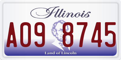IL license plate A098745
