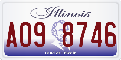 IL license plate A098746
