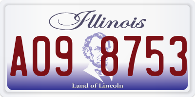 IL license plate A098753