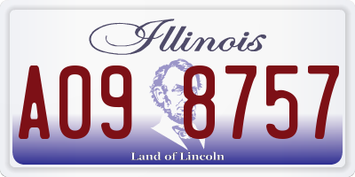 IL license plate A098757