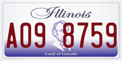 IL license plate A098759