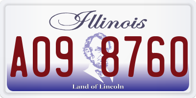 IL license plate A098760