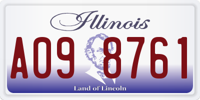 IL license plate A098761