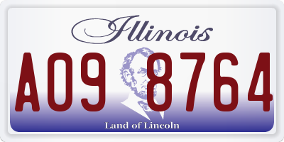 IL license plate A098764