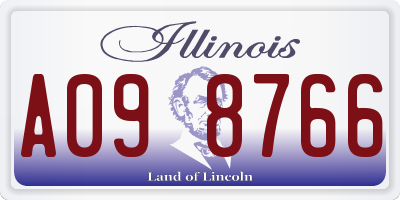 IL license plate A098766