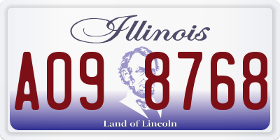 IL license plate A098768