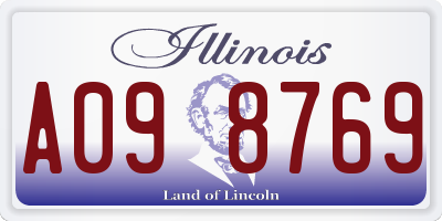 IL license plate A098769
