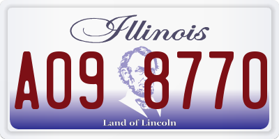 IL license plate A098770
