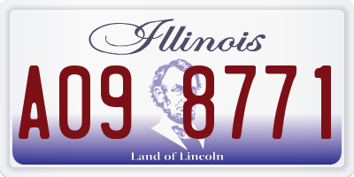 IL license plate A098771