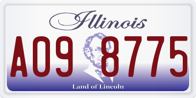 IL license plate A098775