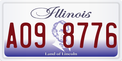 IL license plate A098776