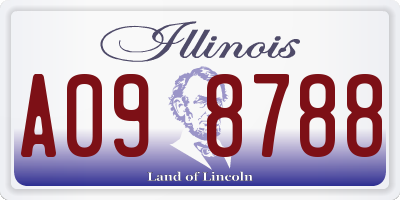 IL license plate A098788