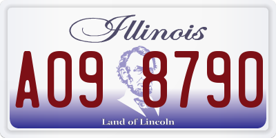 IL license plate A098790