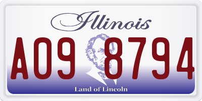 IL license plate A098794