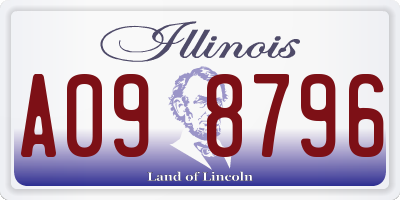 IL license plate A098796