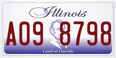 IL license plate A098798