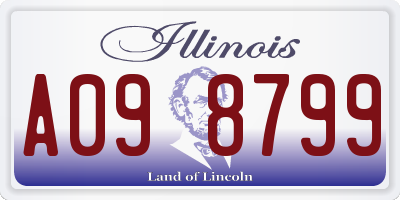 IL license plate A098799