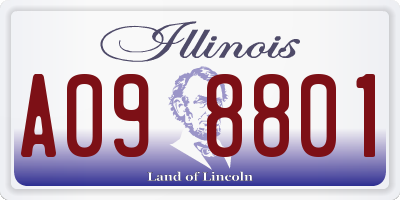 IL license plate A098801