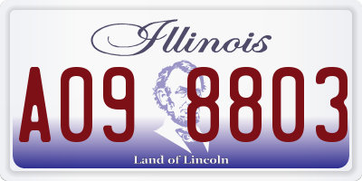 IL license plate A098803