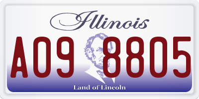 IL license plate A098805