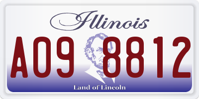 IL license plate A098812