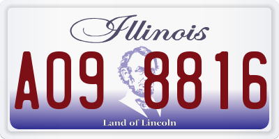 IL license plate A098816