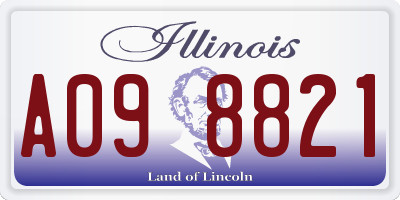 IL license plate A098821
