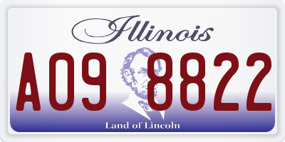 IL license plate A098822