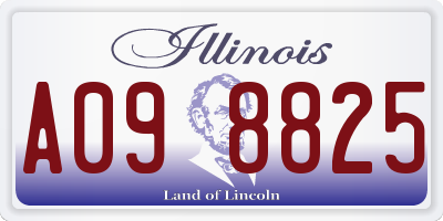 IL license plate A098825