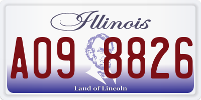 IL license plate A098826