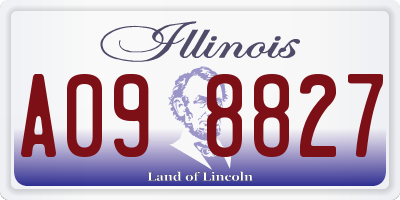 IL license plate A098827