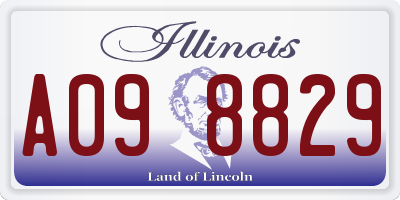 IL license plate A098829