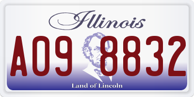 IL license plate A098832