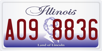 IL license plate A098836