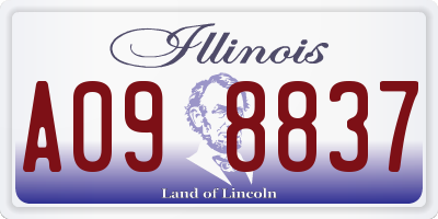 IL license plate A098837