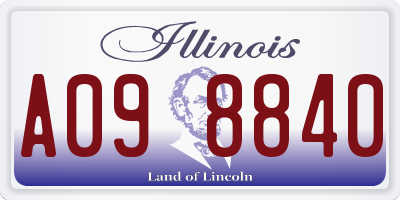 IL license plate A098840