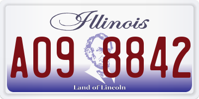 IL license plate A098842